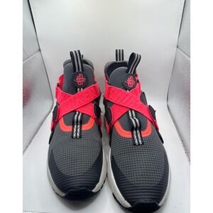 Nike Huarache Run Ultra SE Kids Youth Running Shoes Sz 7Y Gray Pink AJ6662 003